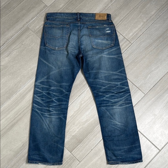 Polo by Ralph Lauren Blue Straight-Leg Jeans with Distressed Details - Picture 6 of 9